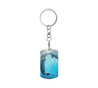 Winter The Dolphin -Print Custom Metal Keychain for Gifts, Personalized Engraved Design, Rust-Proof & Washable (1-Piece).