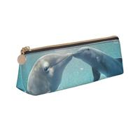 Winter The Dolphin Print Pencil Case Zipper Pencil Pouch Box