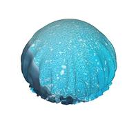 Winter The Dolphin Print Shower Cap For Women Reusable Double-Layer Fabric Shower Caps Girls Hair Caps