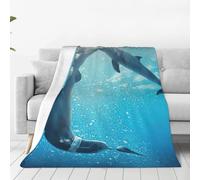 Winter The Dolphin Print Travel Blankets Soft Throw Blanket