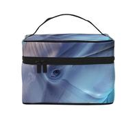 Winter The Dolphin Print Travel Makeup Bag - Large Capacity Lightweight Cosmetic Organizer with Handle & Zipper Closure, Large Capacity Toiletry Bags, Holiday Essentials for Women