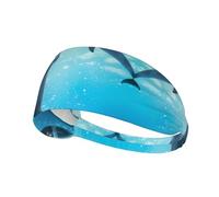 winter the dolphin Printed sports sweatband suitable for running, cycling, fitness and yoga, moisture wicking headband