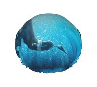 Winter The Dolphin Shower Cap With Elasticated, Waterproof Shower Cap Double-Layered Reusable, Ear Muffs For Men, Women Women.
