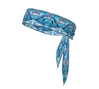 winter the dolphin Sports Head Tie.Sweat Absorbing Polyester Bandana for Running, Yoga & Gym, Adjustable Unisex Head Wrap
