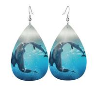 Winter The Dolphin Trendy Leather Teardrop Earring Lightweight Bohemian Earrings Set Jewelry Gift For Women Girl