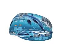 Winter The dolphinSweat-Wicking Sports Headband, Stylish Tennis Headband, Perfect for Running, Basketball, Yoga, and Fitness.