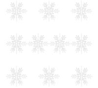 Winter-Themed Decorations Worktop Ornamentation Pack of 10 Detailed Wood Carvings Winter Festival Dining Deck Green Christmas Party Decorations