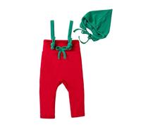 Winter Thermal Baby Girls Romper Outfit with Hat Soft Suspenders for Infant Toddler Holiday Party Wear Cozy Jumpsuit Gift Christmas 16 Year Old GirlsHalloween GirlToddler Santa CostumeBaby'S First