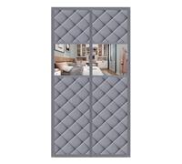 Winter Thermal Door Curtain, Window Insulation Door Curtain, Winter Magnetic Thermal Insulated Door Curtain, Magnetic Closure Insulated Door Curtain(Gray,90x210cm/35x83in)
