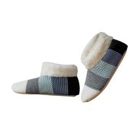Winter Thermal Fleece Lined Floor Socks For Men And Women Thick Warm Knitted Antislip Bottom Ankle Slipper Grips Socks Snow