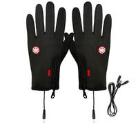 Winter Thermal Gloves, USB Heated Gloves Cold Weather Hand Warmer Waterproof Screen Touch Mitten for Cycling, Running, Driving, Hiking, Hunting