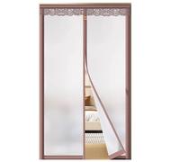 Winter Thermal Insulated Door Cover - No-Drill Windproof & Waterproof Shield Self-Adhesive Automatic Closure Brown 100cm x 230cm for Home & re Protection