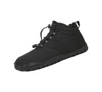 Winter Thermal Mens Boots Fleece Lined Ankle Snow Boots Non-Slip Trekking Shoes Soft Lining Warm Combat Desert Chukka Shoes for Outdoor Adventures Black