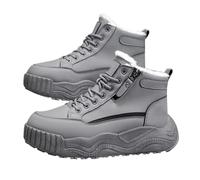 Winter Thermal Mens Boots Fleece Lined Lether Ankle Boots Non-Slip Waterproof Desert Combat Chukka Shoes Lace Up Comfortable Snow Hiking Shoes Insulated Thermal Designed for Outdoor Adventures