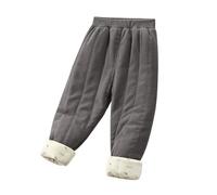 Winter Thermal Pants for Boys Girls Fleece Lined Leggings Triple Layer Fleece Trousers Thick Warm Cold Weather Kids Bottoms Comfortable Tapered Leg Design Sweatpants Age2-13 Years