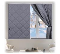 Winter Thermal Window Blackout Cover, Heavy Cotton Insulated Curtain Kit | Ultra-warm Oxford Cloth Blocks Cold Drafts Reusable Winter Insulation Barrier Keeps Rooms Cosy and Quiet(B2,180x200cm)