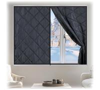 Winter Thermal Window Blackout Cover, Heavy Cotton Insulated Curtain Kit | Ultra-warm Oxford Cloth Blocks Cold Drafts Reusable Winter Insulation Barrier Keeps Rooms Cosy and Quiet(A2,100x200cm)