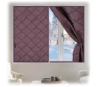 Winter Thermal Window Blackout Cover, Heavy Cotton Insulated Curtain Kit | Ultra-warm Oxford Cloth Blocks Cold Drafts Reusable Winter Insulation Barrier Keeps Rooms Cosy and Quiet(C2,200x300cm)