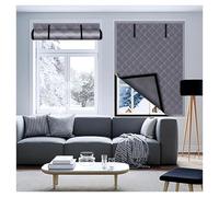 Winter Thermal Window CoverThickened Waterproof Cotton Blanket for InsulationGrey Attic Curtain 100x190cmEnergySaving Heat Retention for Cold Weather