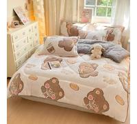 Winter Thick Cashmere Blanket, Lamb Velvet Fabric Winter Quilt, Thick And Warm Cashmere Quilt Core, Breathable Thickened fluffy comforter, Single/double size,014,200 * 230cm(4KG)