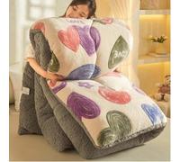 Winter Thick Cashmere Blanket, Lamb Velvet Fabric Winter Quilt, Thick And Warm Cashmere Quilt Core, Contemporary All-Season Quilted Duvet, Ultra Soft Milk Velvet Fabric,002,200 * 230cm(5kg)
