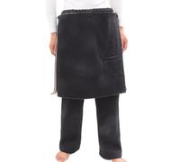 Winter Thicken Patient Care Trousers, Hospital Gowns Nursing Aid for Elderly Disabled Dialysis and Bedridden(Black,M)