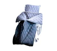 Winter Thicken Wheelchair Warmer Blanket Wheelchair Blanket, Windproof Fleece Lined Cozy Leg Cover with Zipper, for Leg Lower Body Warm for Elderly Patients and Disabled (Black)
