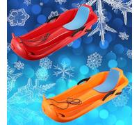 Winter Thickened Sled, Double Soft Padded Sled, Double Handle Children's Sled, Anti-Freezing Wear-Resistant Sled, Sled with Pull Rope