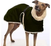 Winter Thickened Warm Dog Coat Clothes Whippet Greyhound Labrador Shepherd Jacket Coat Fleece Lined Dog Jacket Outdoor Windproof Waterproof Thickened Warm Dog Jacket Clothing, Army Green, 3XL