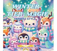 WINTER-TIER-MAGIE/ KAWAII STYLE -PREMIUM EDITION-MALBUCH FÜR KINDER 4-8: Kawaii Wintertiere zum Ausmalen für Kinder - mit Herz, Farbe und Magie des Winters (KINDERBÜCHER - KINDERMALBÜCHER)