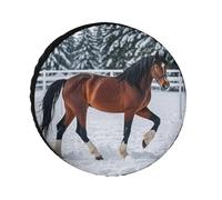 Winter Tire Cover Replacement for Sports Horses in Snow 28 Inch Oxford Wheel Protector for Travel Waterproof Dustproof Tire Covers for RV