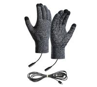 Winter Touch Heating Gloves - Electric Warmth Mittens, USB Warming Gear | Adjustable Temperature Thermal Wear Accessory, Rechargeable Outdoor Hand Comfort System with Wind Shielding for Driving Cyclin