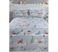 Winter Town Christmas King Duvet Cover Set