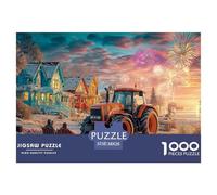 Winter Tractor SceneJigsaw Puzzles for Adults Rustic Farm Celebration Style Featuring 1000 Advanced And Challenging Educational Games - These Serve As The Quintessential Gift Jigsaw Puzzles for Adults