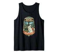 Winter Trail Miles Snowshoe Hiking Route Tank Top