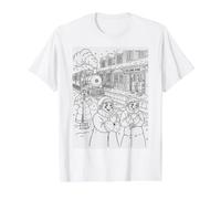 Winter Train Station Coloring and Paint it Yourself Value Graphic T-Shirt, Men, White, L