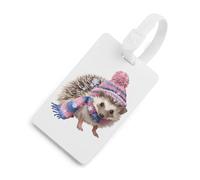 Winter Trans Hedgehog Luggage Tags for Suitcases Cute ID Tags Travel Baggage Tag Name Tags for Women Men