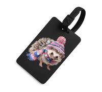 Winter Trans Hedgehog Luggage Tags for Suitcases Cute ID Tags Travel Baggage Tag Name Tags for Women Men