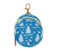 Winter Tree and Deer Blue and White Newborned Girl Pacifier Holder Portable Coin Purse Change Holder, Newborned Essentials recipiente para chupones