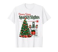 Winter Tree Fireplace Design Snowy Days Sparkly Nights T-Shirt