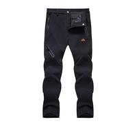 Winter Trousers Mens Waterproof Trousers Ski Pants Fleece Lined Trousers for Men Combat Trousers Tactical Pants Men Black