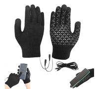 Winter USB Heated Gloves, Winter Warm Heated Gloves Touchscreen Gloves Hand Warmers Work Gloves, Rechargeable Touchscreen Hands Warmer Mittens Knitting Typing Gloves for Cold Hands Heating Gloves