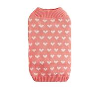 Winter Valentine's Day Pet Sweater Knitted Heartwarming Apparel For Small Medium Large Dogs And Cats Cozy Festive Outfit (B, L)