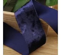 Winter Velvet Ribbons 15mm 25mm 40mm 1" 1.5" Hair Accessories Handmade Materials 10 Yards-navy-15MM