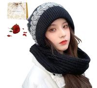 Winter Versatile Knitted Hooded Scarf For Women, Hooded Scarf Women, 2 In 1 Integrated Ear Protection Windproof Hats And Scarves, All In One Hat And Scarfs, Double The Warmth (1PC-L)