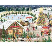 Falcon Winter Village - 1000 Piece Jigsaw Christmas Puzzle for Adults - Beautifully Illustrated 1000Pc Xmas Jigsaw Puzzle - Fun Home Activity, Puzzles for Rainy Days, Birthdays & Gifts - Jumbo