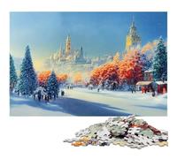 Winter Village City Jigsaw Puzzles for Adults 1000 Piece Jigsaw Puzzles for Adults Perfect DIY Artwork 1000 PCS(38x26cm)
