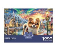 Winter Village Pup Jigsaws Suitable for Decompression And Wall Decor 1000 Piece Puzzle Challenge Toy Gifts for Adults And Kids 38x26cm/1000pcs