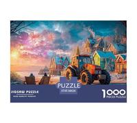 Winter Village SceneColossal Jigsaw Puzzles for Adults Festive Holiday Illustration A Vast Collection of 1000 Advanced, Seemingly Impossible Challenging Puzzle Game Pieces - A Majestic Gift for Determ