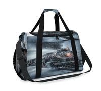 Winter Vintage Steam Train Travel Duffel Bag for Girls Boys Women Men Weekend Overnight Bag Shoulder Tote Luggage Handbag for Travel Sports Gym